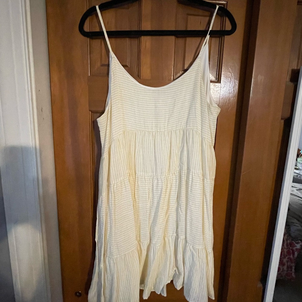 Altar’d State Yellow and White Striped Sundress